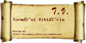 Tormási Viktória névjegykártya